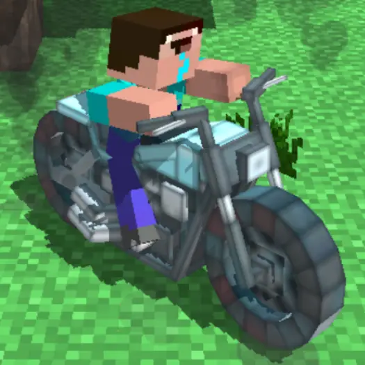 Nubik Rides a Motorcycle